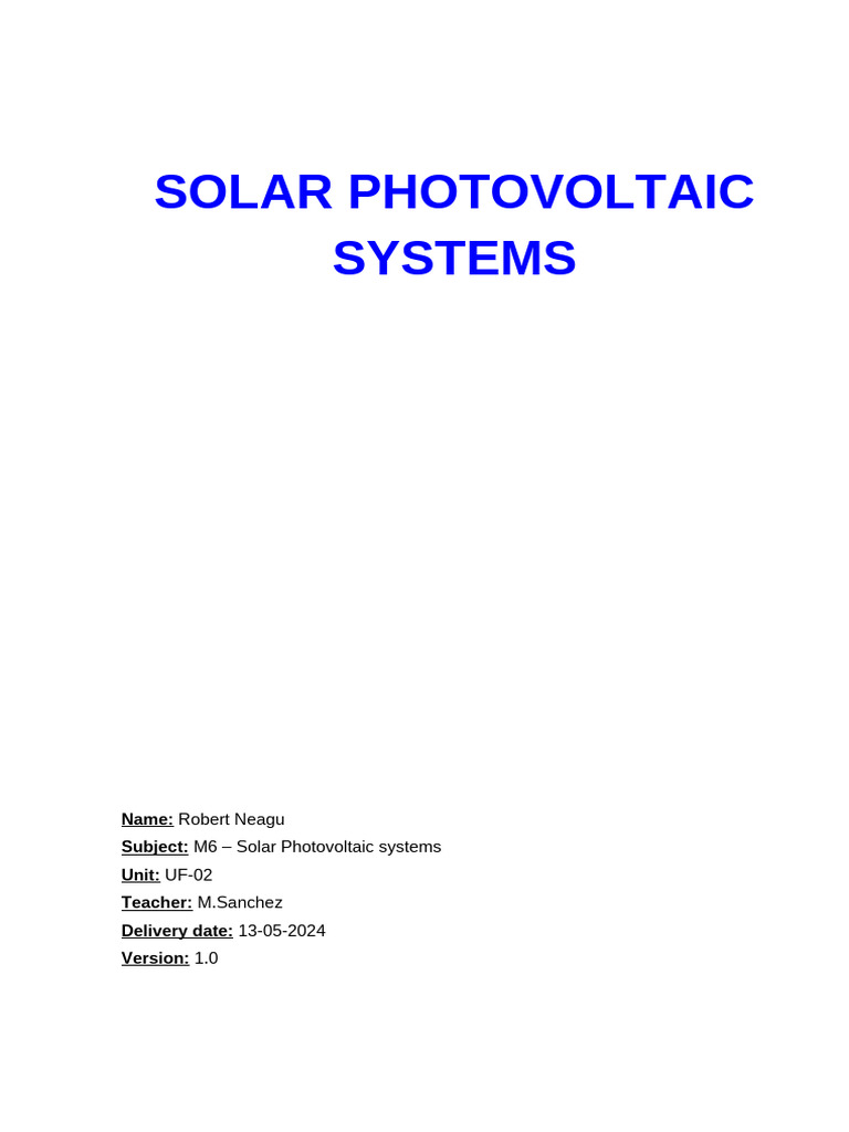 Solar Photovoltaic Systems Maintenance Guide | PDF | Solar Panel ...