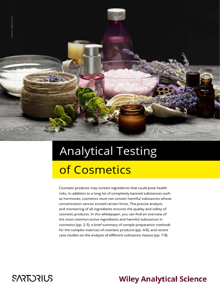 Safe Cosmetics: Analytical Testing Guide | PDF | Gas Chromatography ...