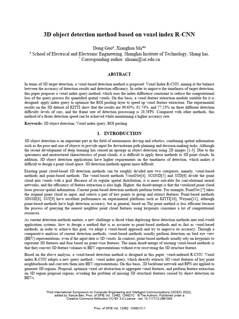 Guo and Ma - 2023 - 3D Object Detection Method Based On Voxel Index R ...