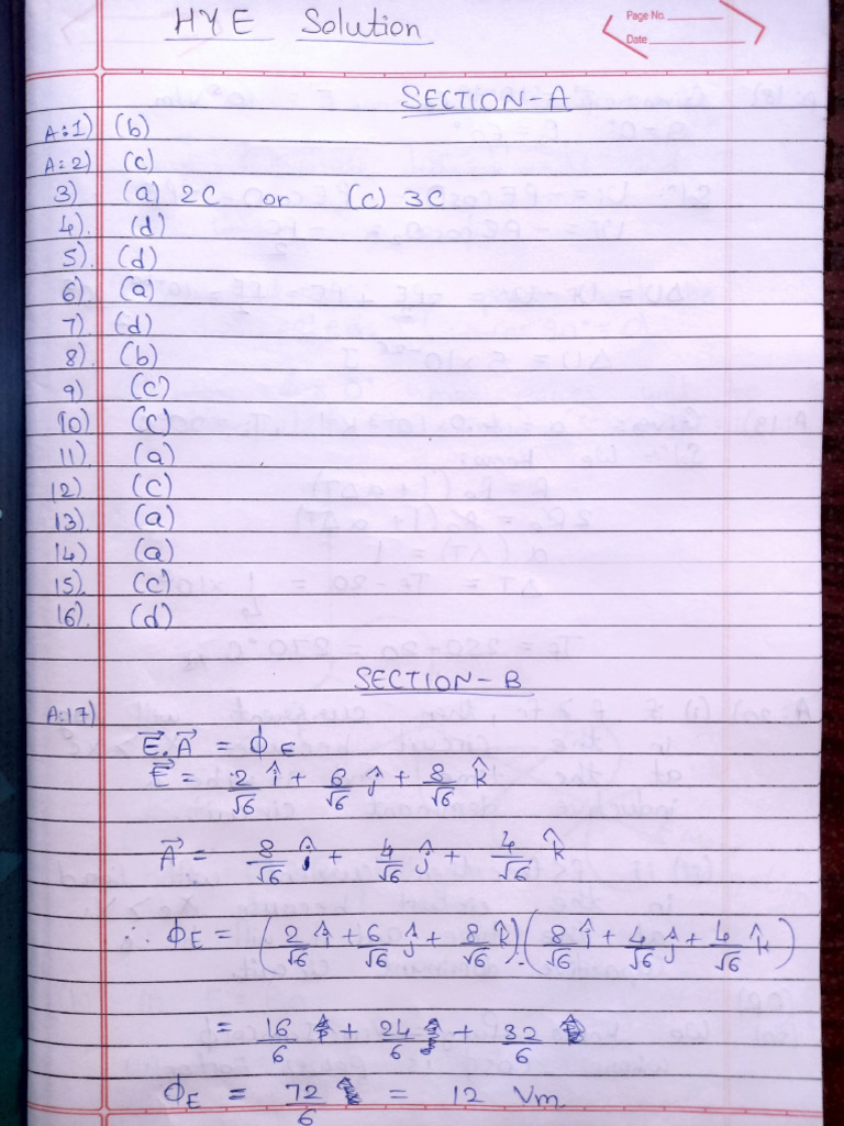 Phy Answer Key | PDF