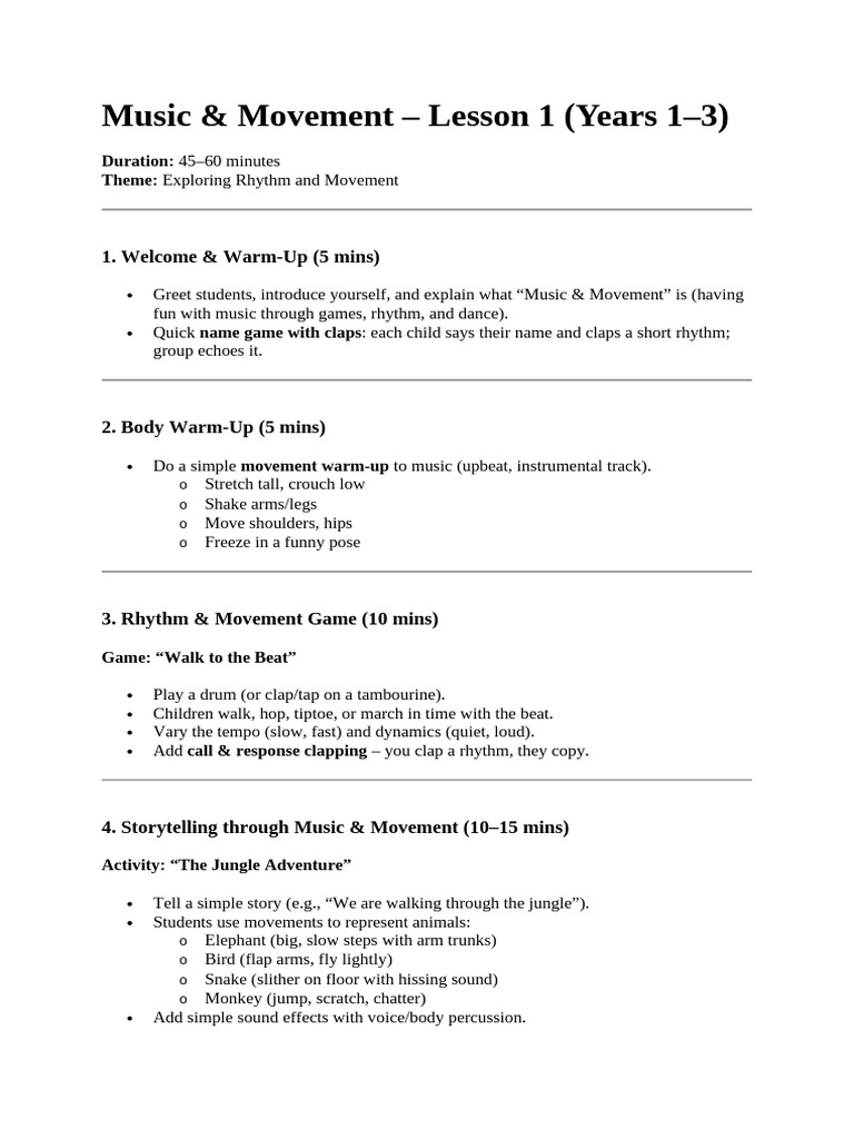 Lesson 1 - Plan | PDF
