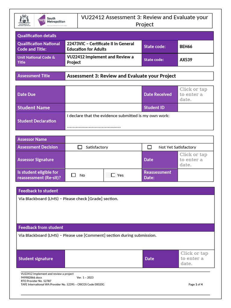 Project Review Assessment Guide | PDF | Learning | Cognition