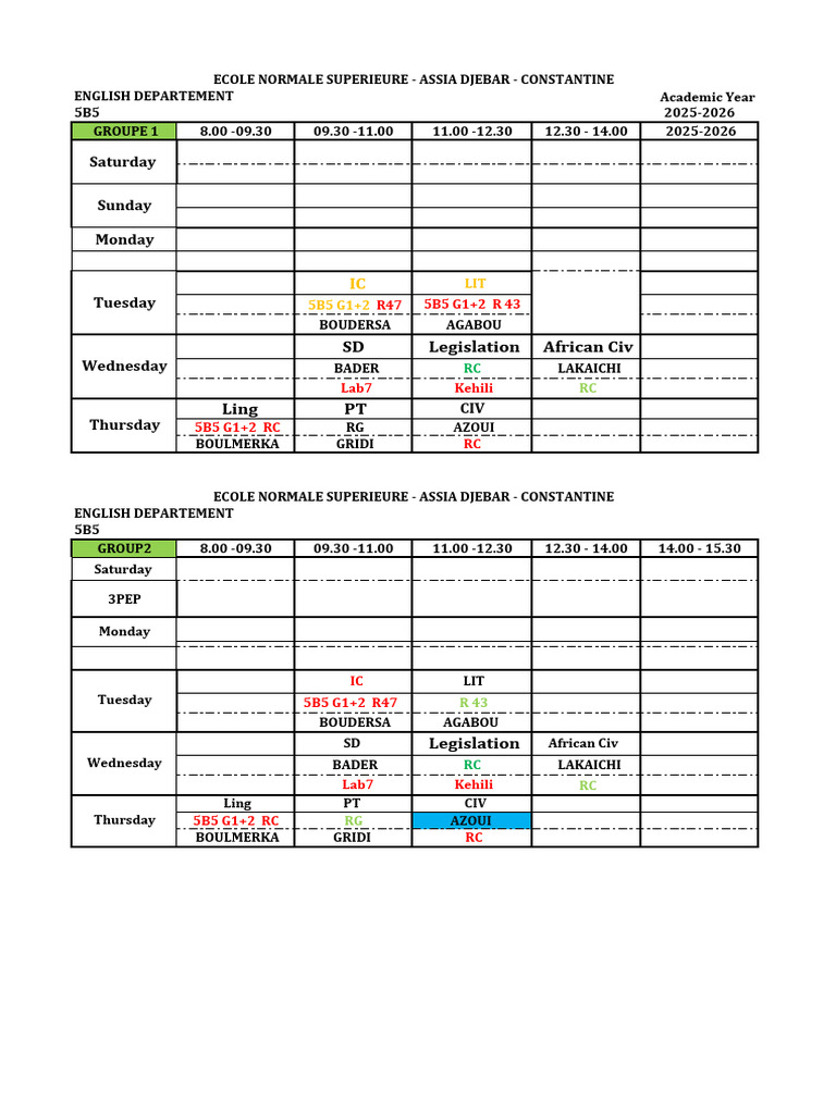 2025-2026 Academic Schedule Overview | PDF