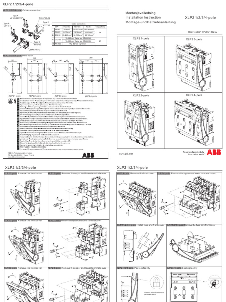 1SEP408011P0001 J XLP2 Installation Instruction | PDF