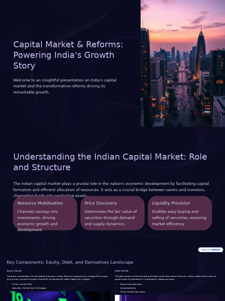 Capital Market and Reforms Powering Indias Growth Story | PDF | Capital ...