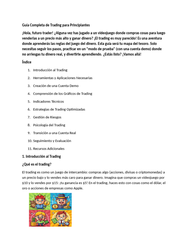 Guía de Trading para Principiantes | PDF | Comerciante (Finanzas ...