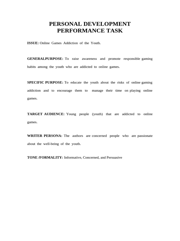 Personal Development - Docx 4 | PDF | Adolescence | Psychological Concepts