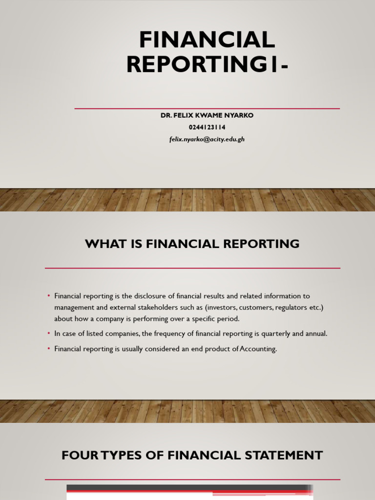 Overview of Financial Reporting Types | PDF | Equity (Finance ...
