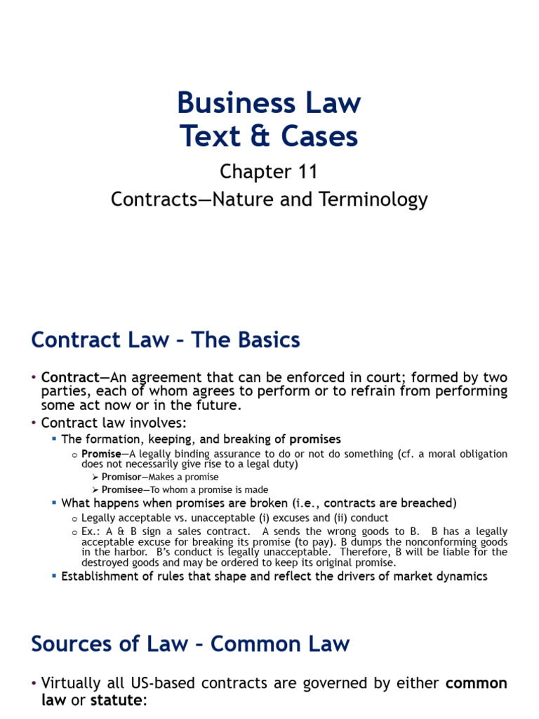 Understanding Contract Law Basics | PDF | Offer And Acceptance | Parol ...