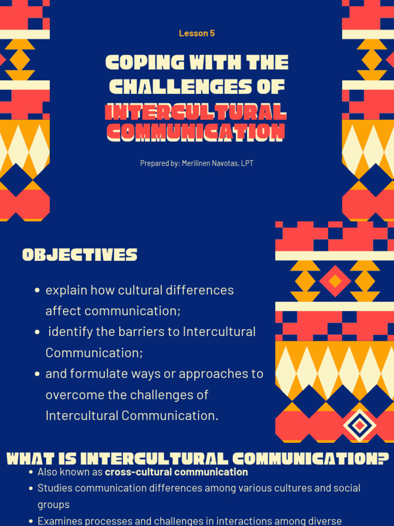 Unit 3 Lesson 5 Coping With The Challenges of Intercultural ...