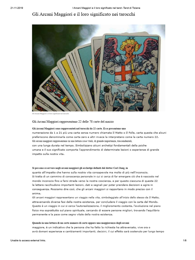 I Arcani Maggiori e Il Loro Significato Nel Tarot - Tarot Di Tiziana ...