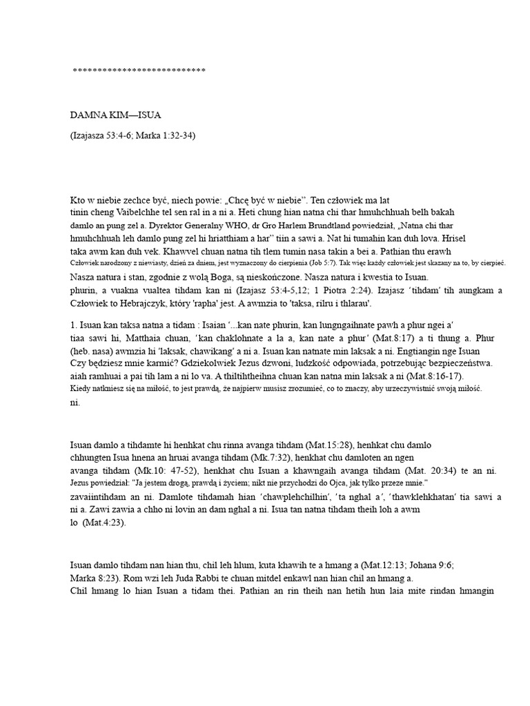 Damna Kim Isua | PDF