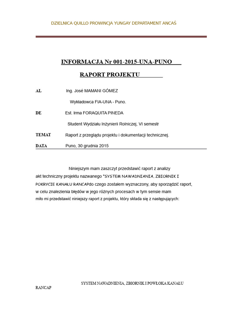 Przegląd Dokumentacji Technicznej | PDF