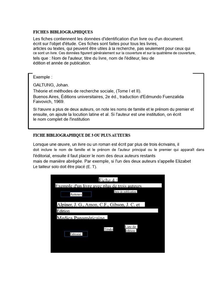 Guide des fiches bibliographiques et analytiques | PDF