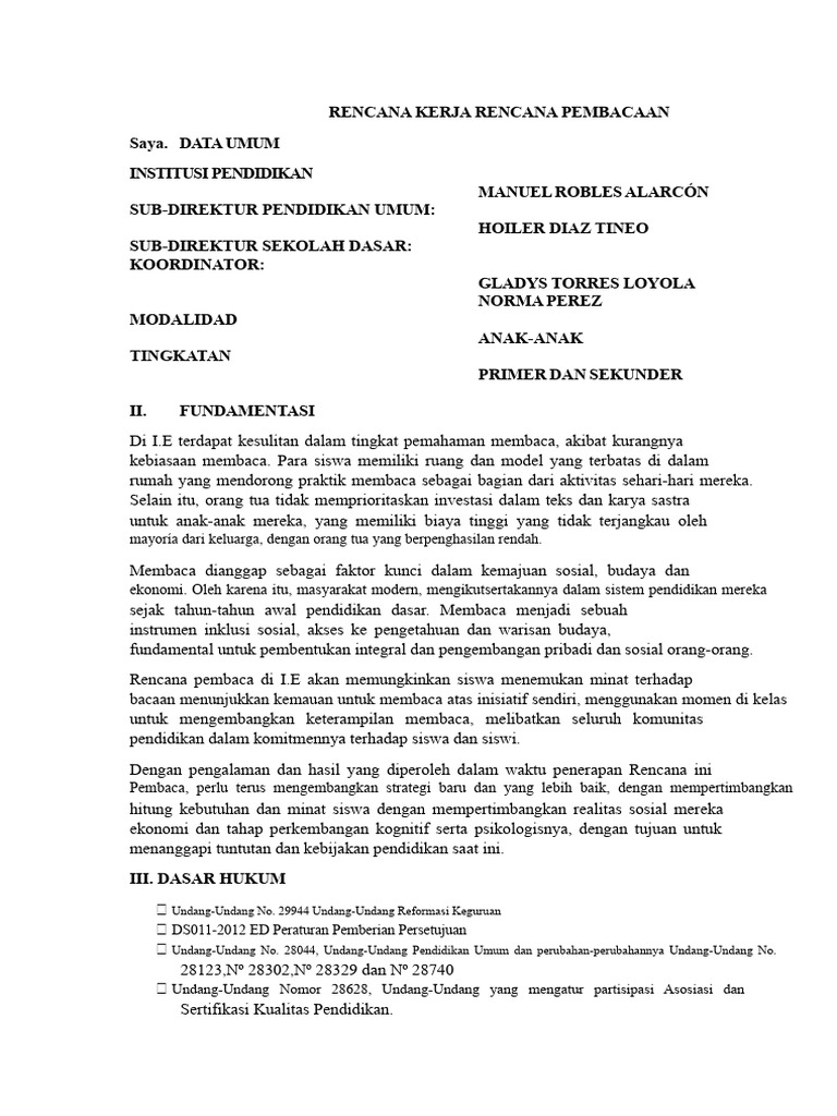 Rencana Pembaca untuk Siswa Dasar dan Menengah | PDF