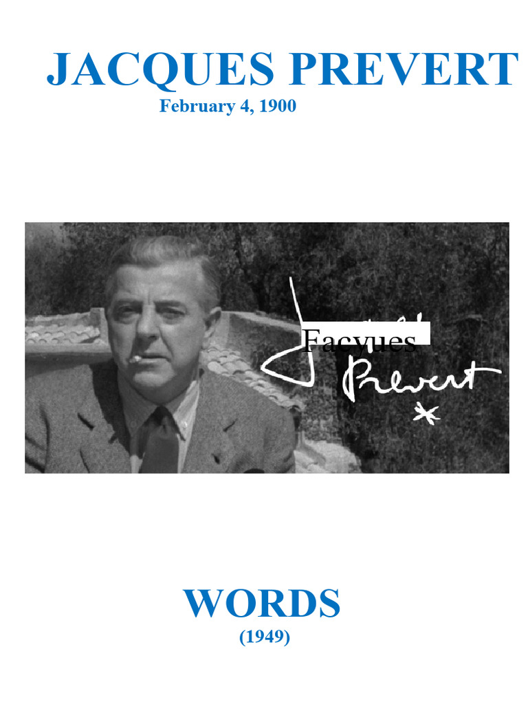 Jacques Prévert - Words | PDF