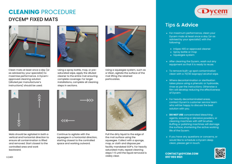 UK Cleaning Procedure - Fixed Mats | PDF | Industrial Processes