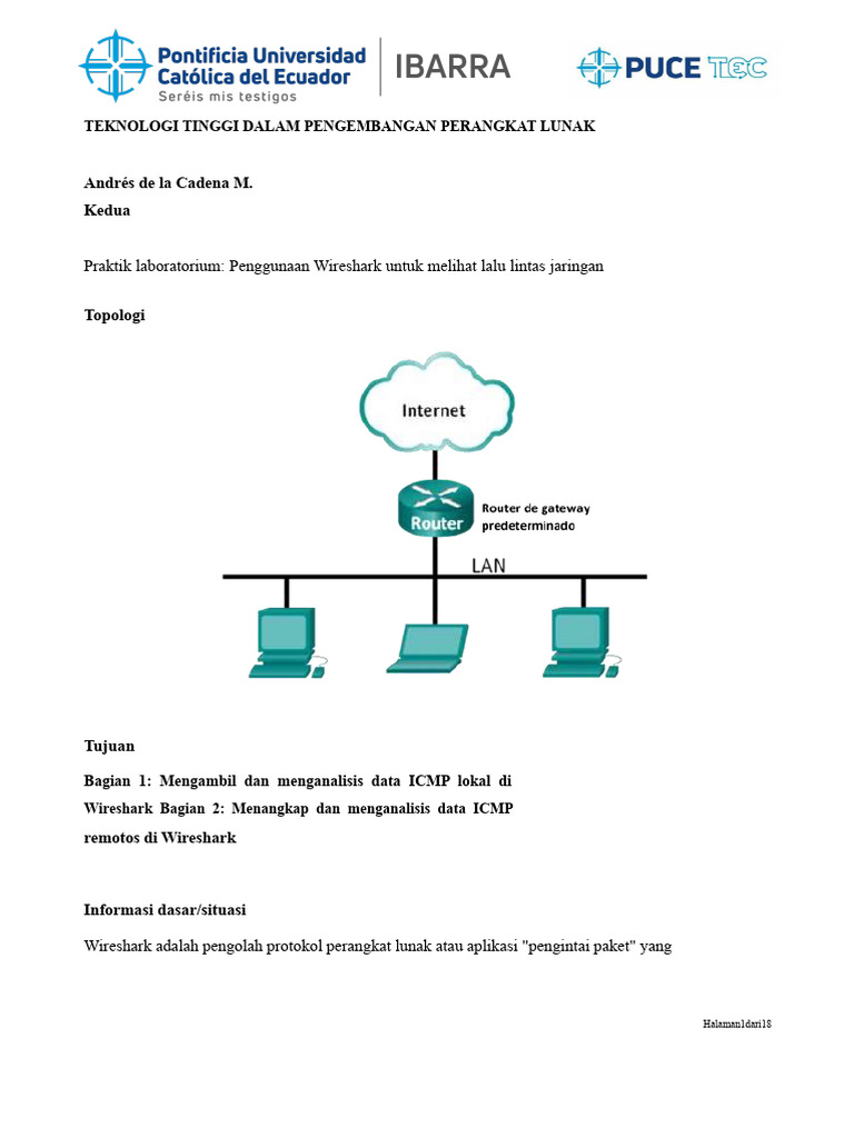 Analisis Data ICMP Menggunakan Wireshark | PDF