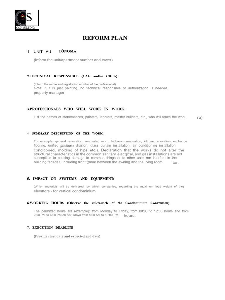 Condominium Renovation Reform Plan | PDF | Waste