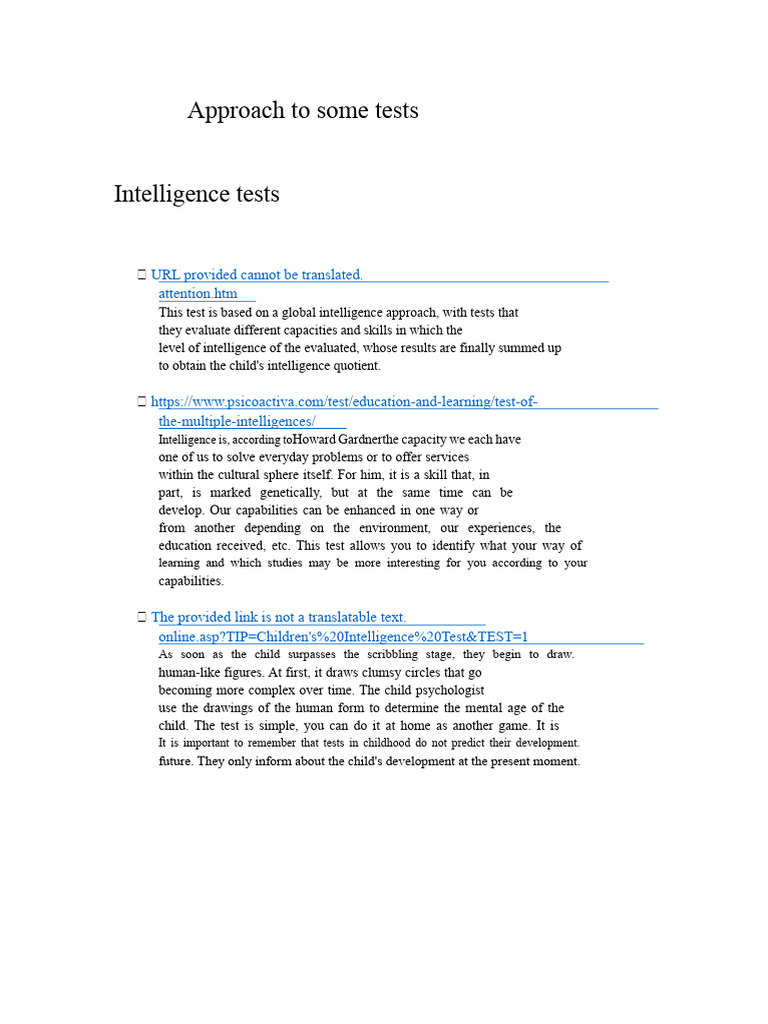 Comprehensive Intelligence and Personality Tests | PDF | Intelligence ...