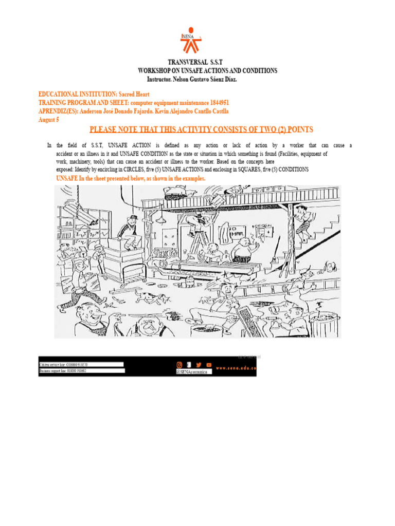 Activity 2 Unsafe Conditions and Actions | PDF | Safety