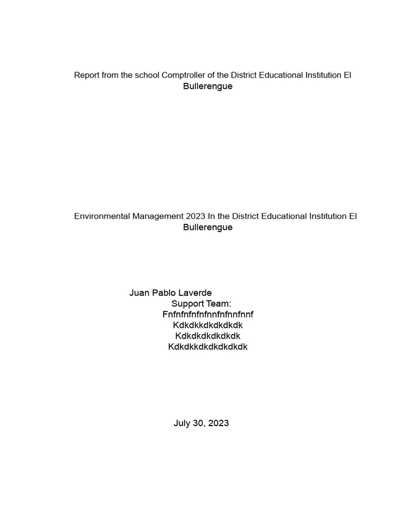 Environmental Management Report 2023 | PDF