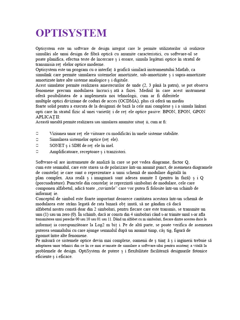 Optisystem (Tutorial) | PDF