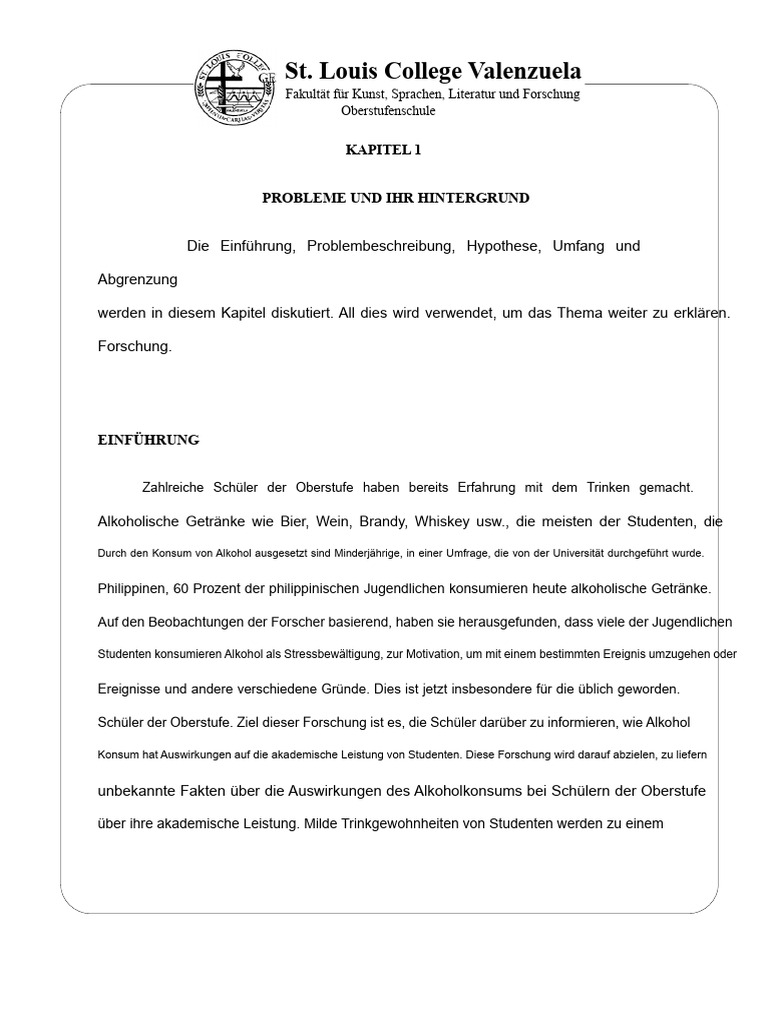 Einführung Und Problemstellung | PDF