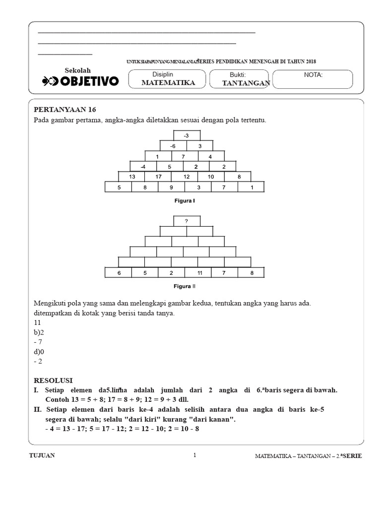 Tantangan Matematika: Soal dan Solusi | PDF