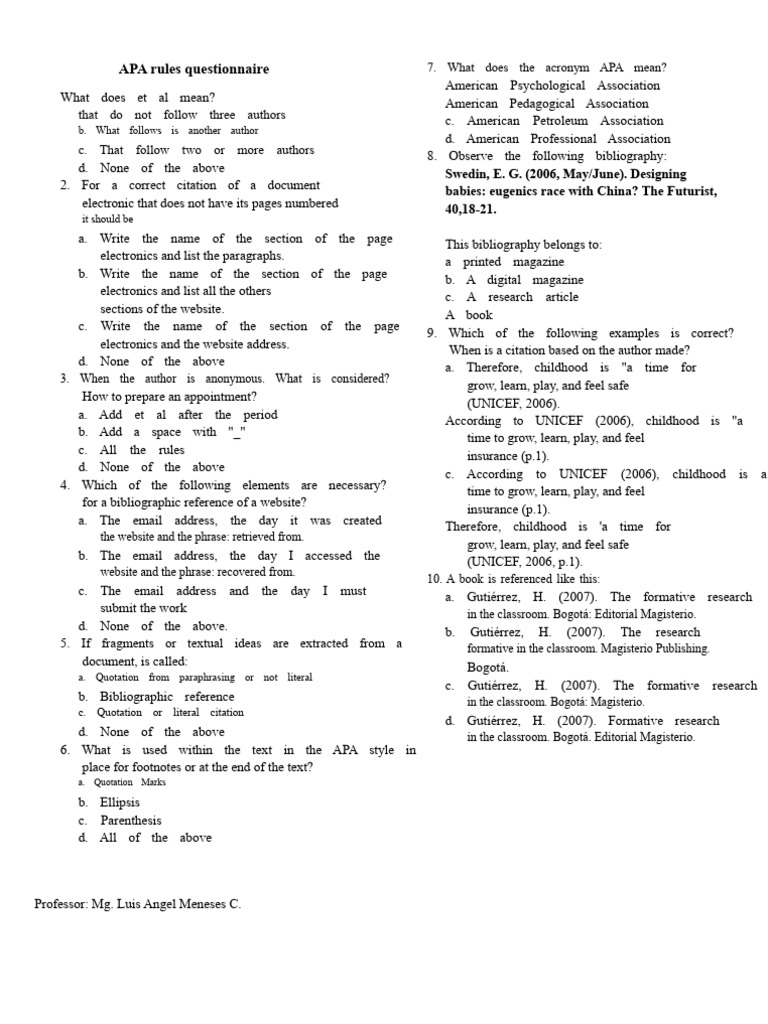 Understanding APA Citation Rules | PDF | Citation | Bibliography