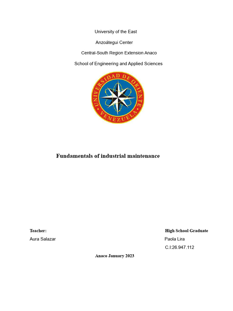 Industrial Maintenance Fundamentals Guide | PDF | Reliability Engineering