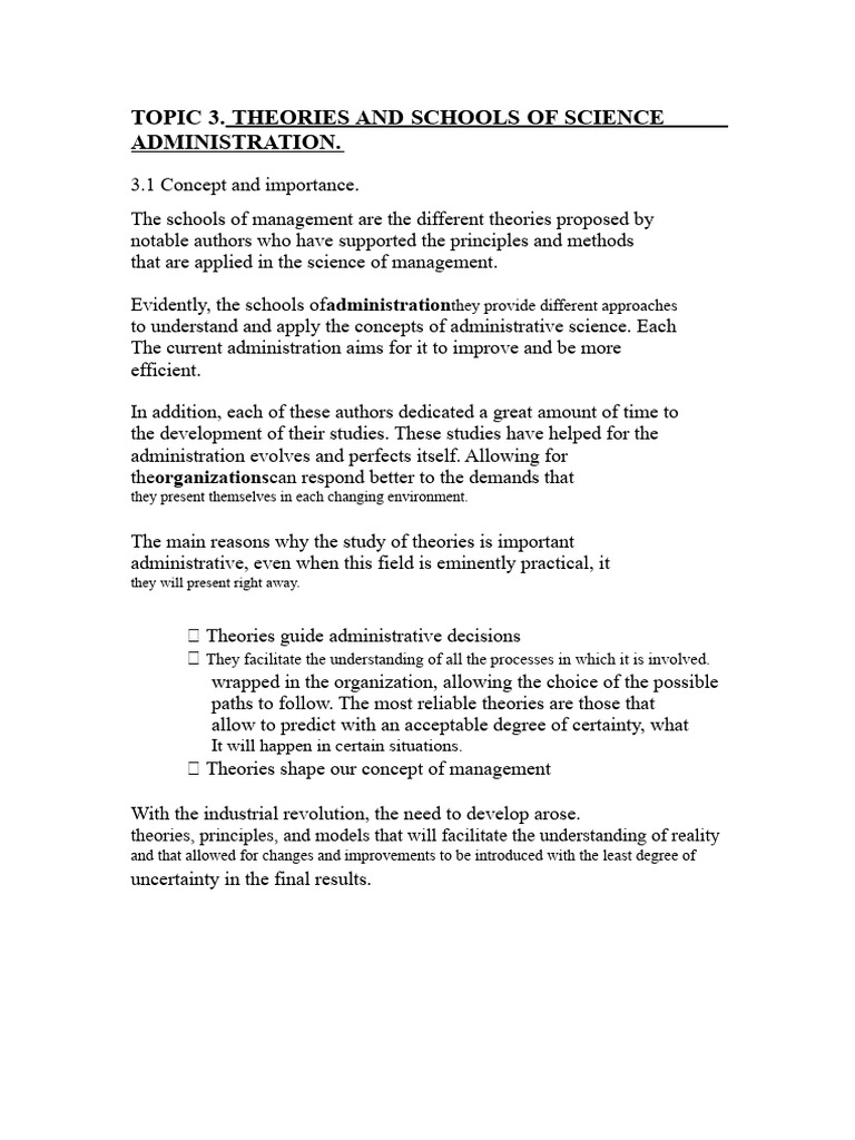 Theories of Science Administration | PDF | Theory | System