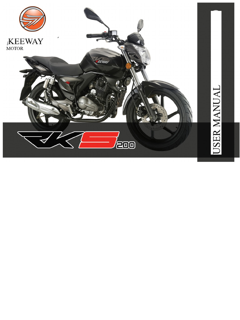 Keeway RK 200 User Manual Guide | PDF | Clutch | Manual Transmission
