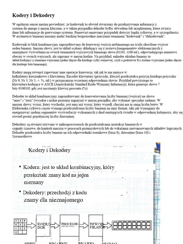 Kodery I Dekodery | PDF