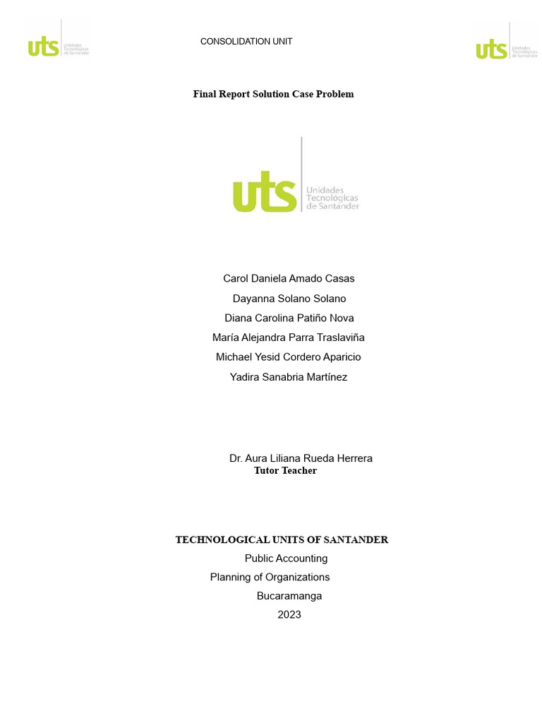 Final Report Solution Case Problem | PDF | Taxes | Cost Of Goods Sold
