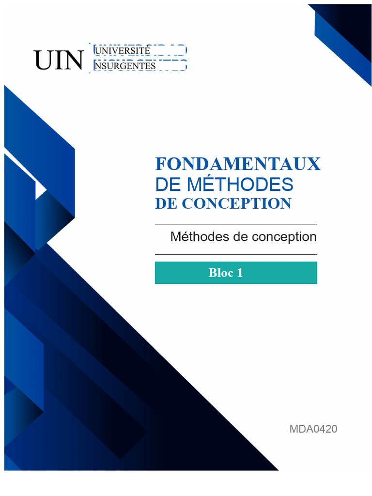 Fondamentaux des Méthodes de Conception | PDF | Conception | Science