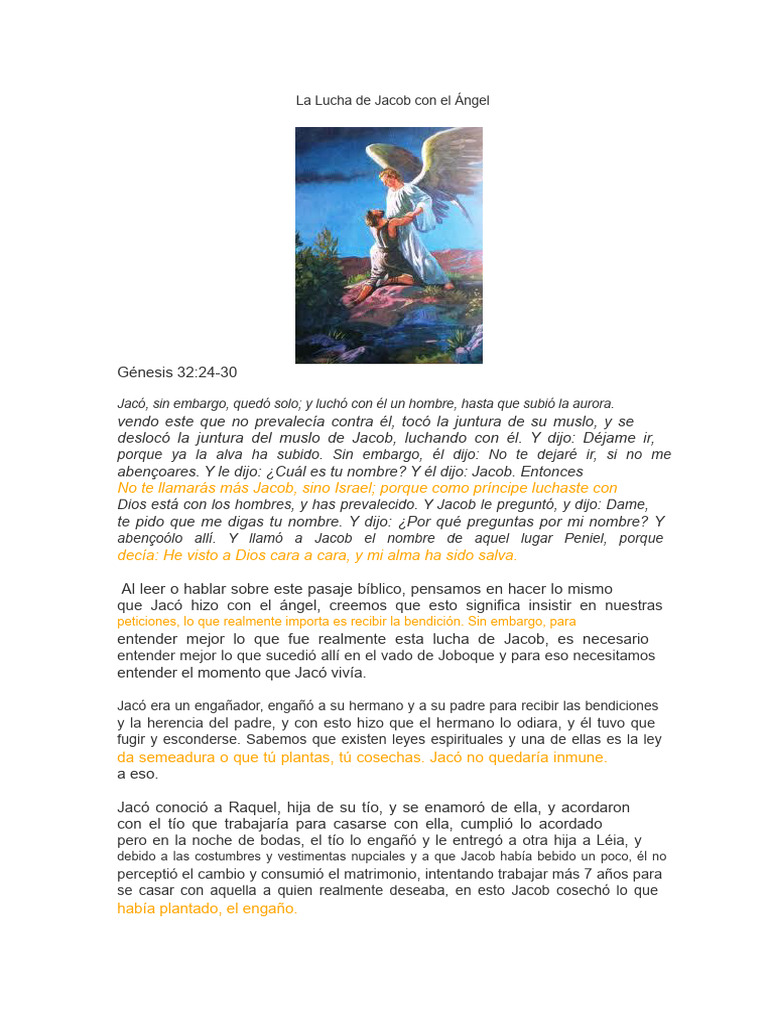 La Transformación de Jacob en Israel | PDF | Jacob