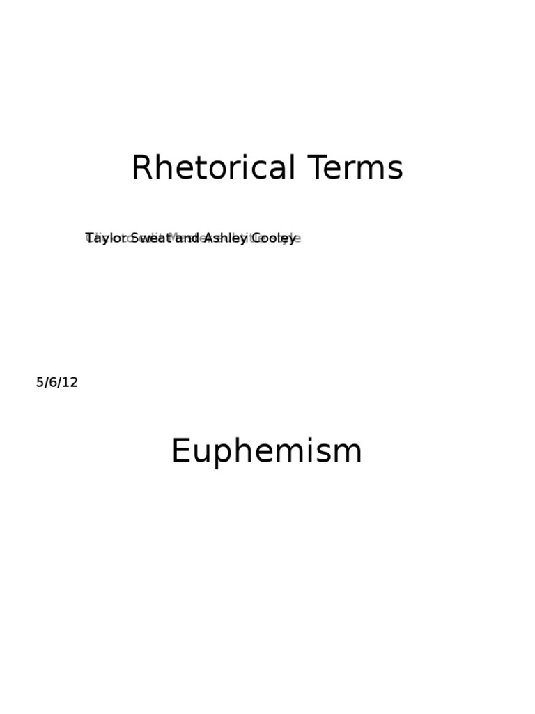 Rhetorical Terms and Examples Guide | PDF