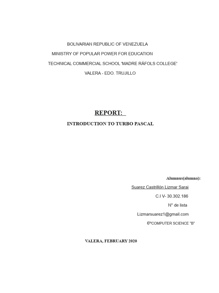 Introduction to Turbo Pascal Programming | PDF | Data Type | Computer ...