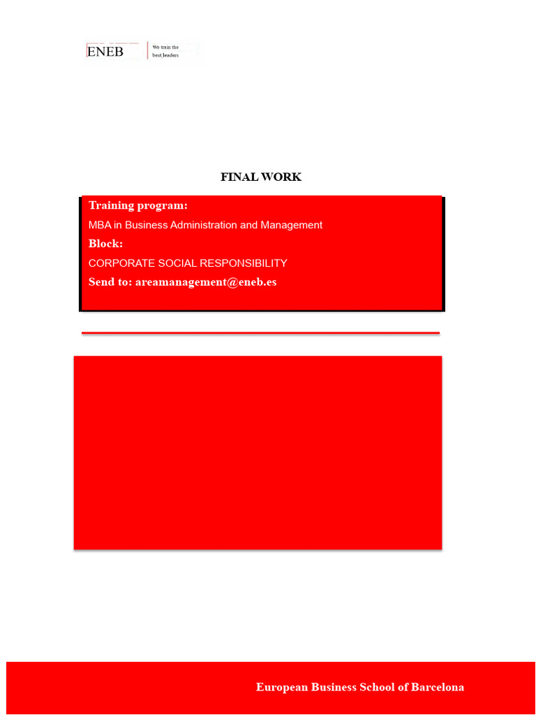 CSR Strategic Plan for TeaLand S.A. | PDF | Corporate Social ...