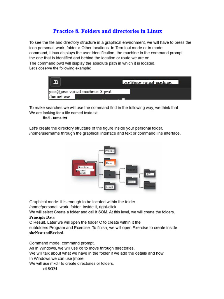 Linux Directory Management Guide | PDF | Directory (Computing ...