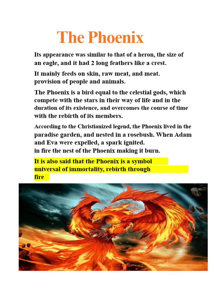 The Phoenix: Symbol of Rebirth and Immortality | PDF