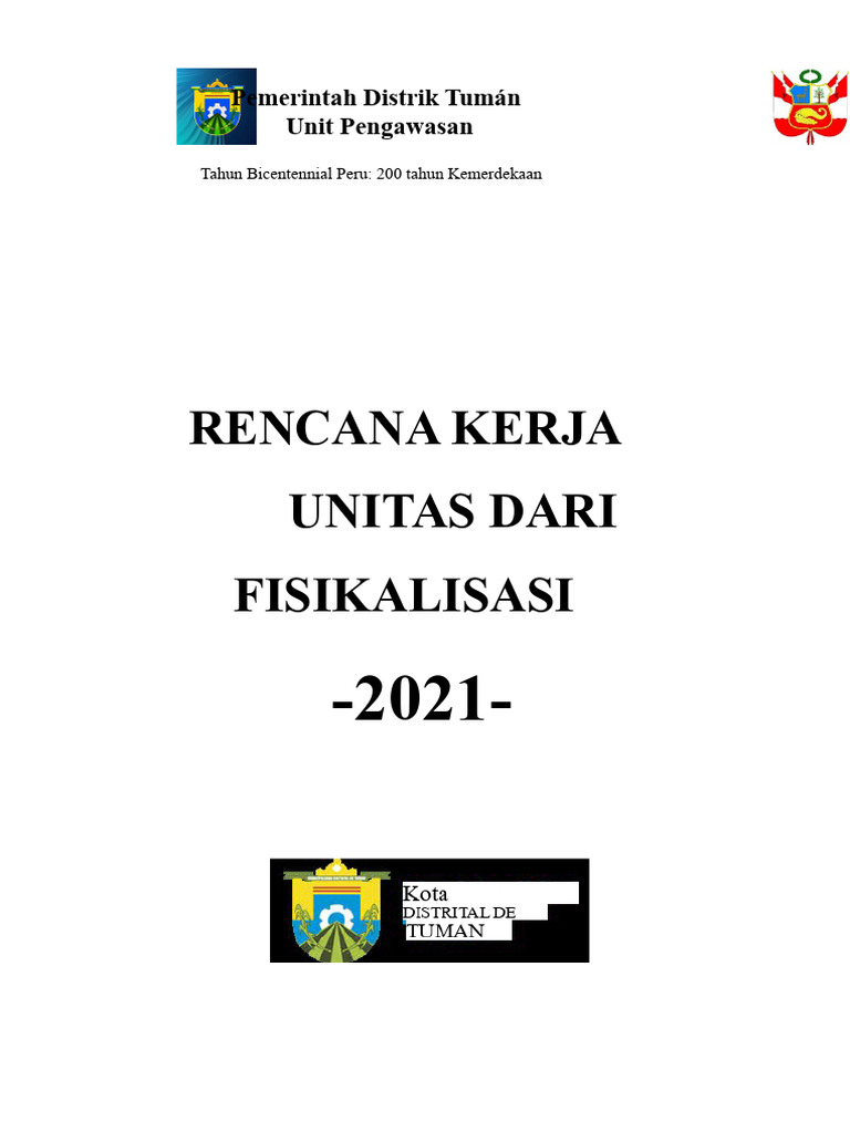 Rencana Kerja Unit Pengawasan Tumán | PDF