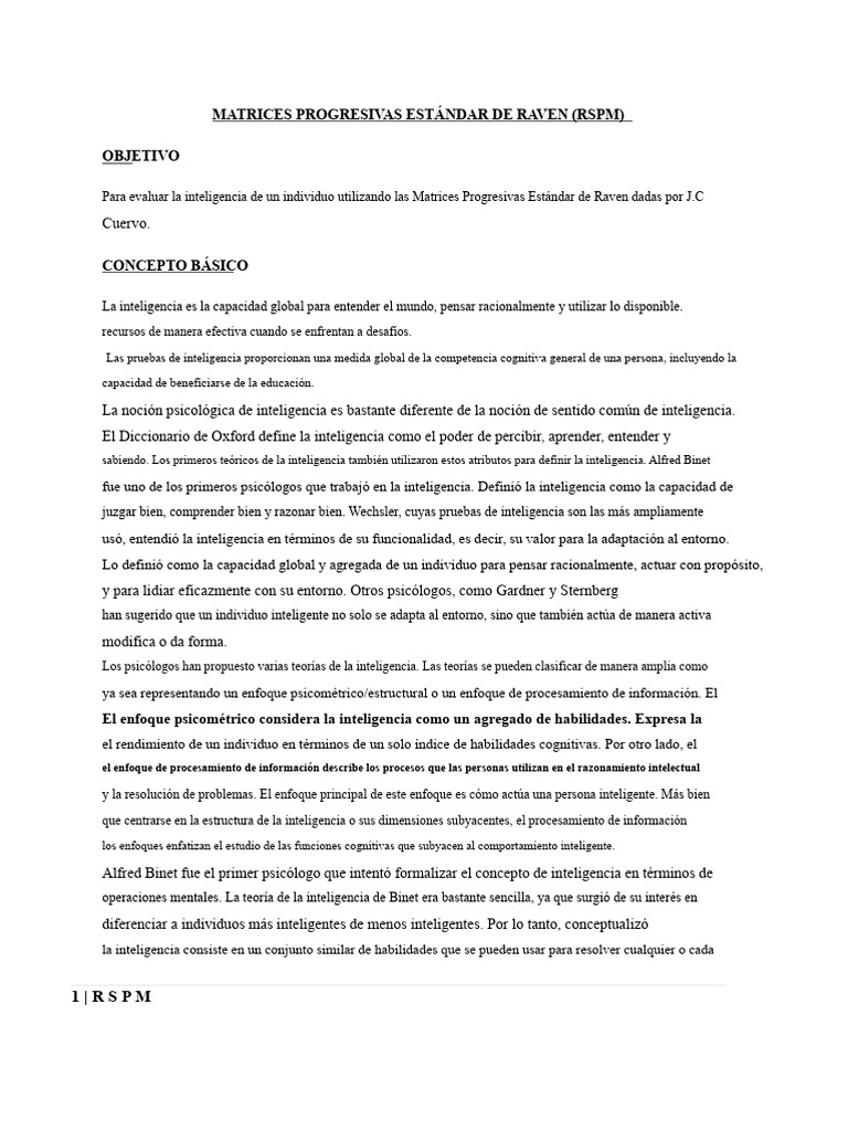 Manual de Autoayuda RSPM | PDF | Inteligencia | Cociente de inteligencia