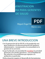 Presentacion Admin Is Trac Ion Financier A para Gerentes de Salud