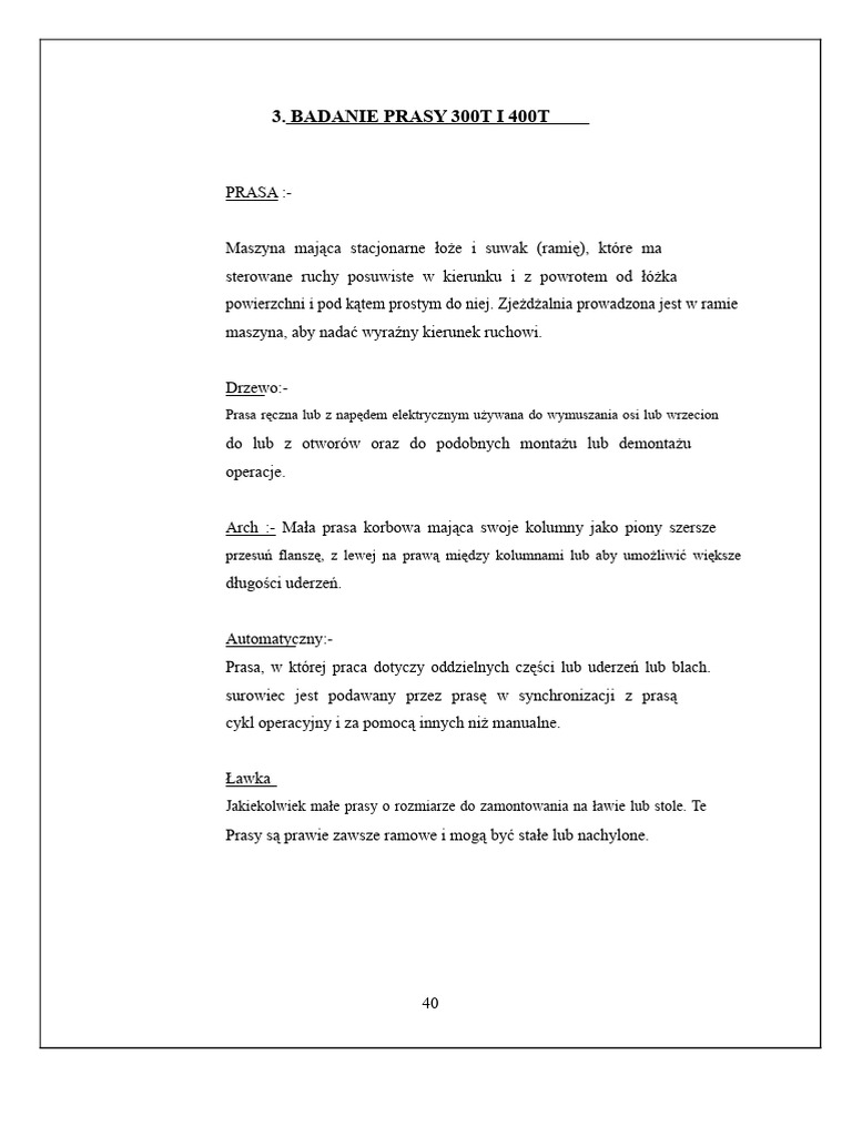 Prasy Mechaniczne | PDF