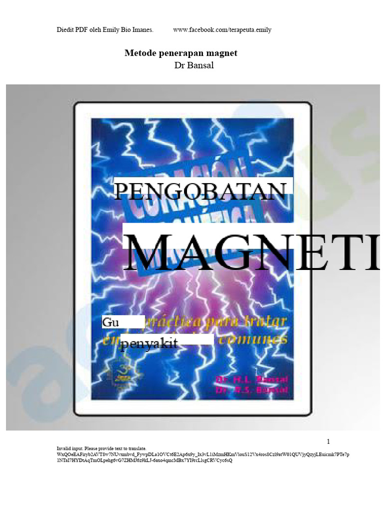 Metode Magnet Terapi Dr. Bansal | PDF
