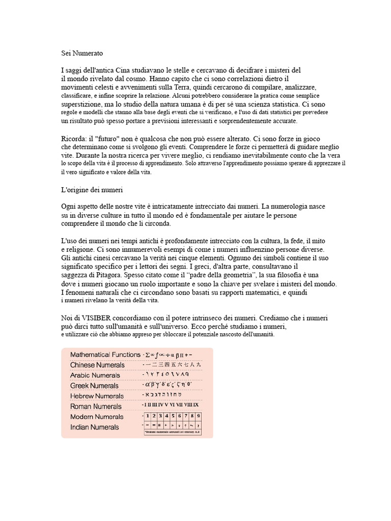 Visiber - Visione e Numeri | PDF