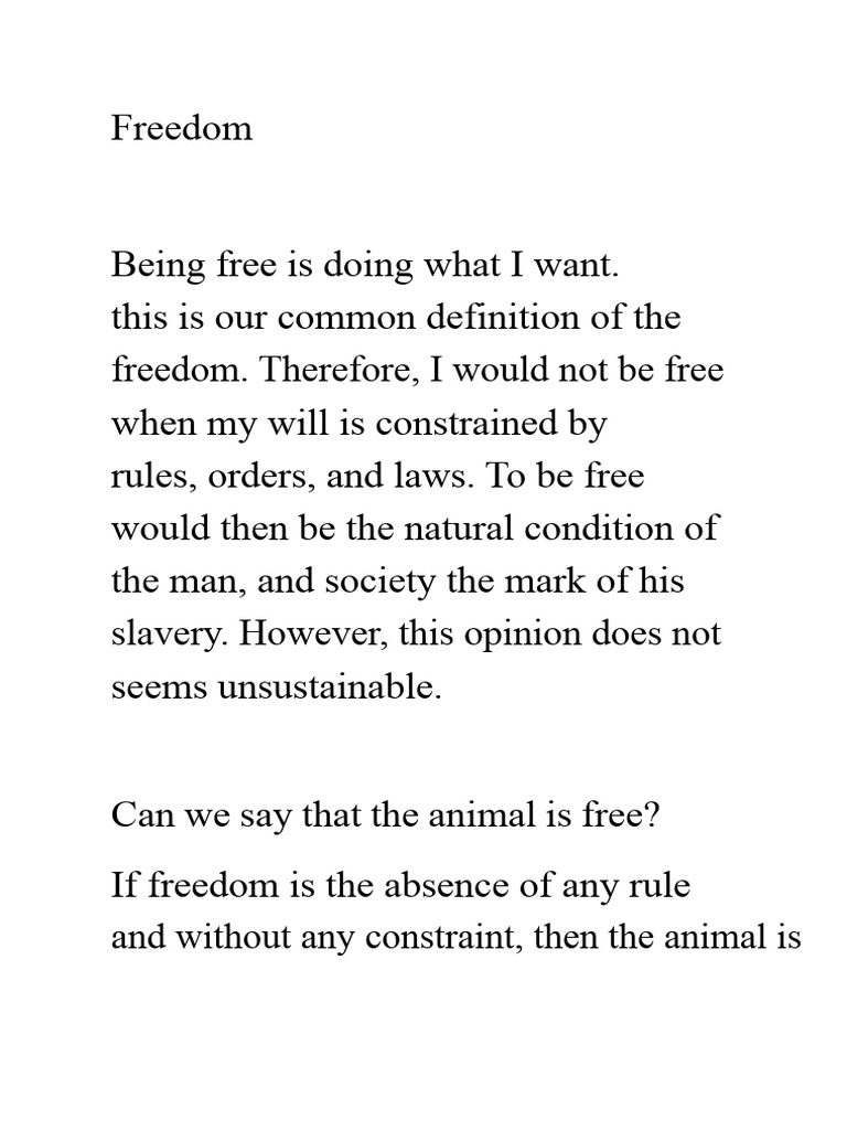 Course On Freedom | PDF | Free Will | Reason