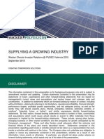 Supplying Growing PV Industry